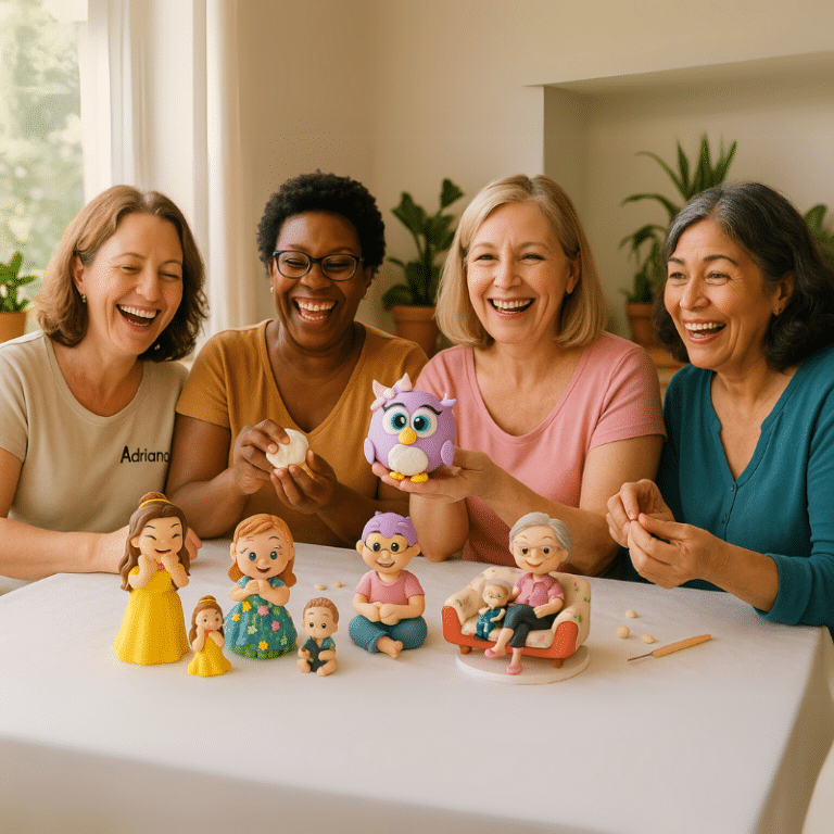 alunas em curso de biscuit